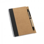 Caderno de papel reciclado com pormenor de cor cor preto 4