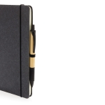 Caderno Recycled Leather | A5 | Linhas cor cinzento-escuro sexta vista