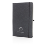 Caderno Recycled Leather | A5 | Linhas cor cinzento-escuro vista com logo