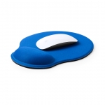 Tapete de rato ergonómico com logo da marca cor azul quinta vista