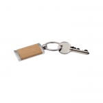 Porta-chaves retangular de madeira e zinco 7