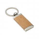 Porta-chaves retangular de madeira e zinco 8