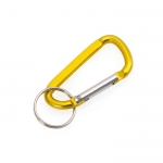 Mosquetão com argola porta-chaves cor amarelo 1