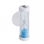 Ampulheta promocional com ventosa de 2 minutos WaterSave cor azul-claro vista principal