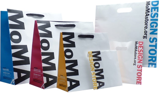 Sacos personalizados para merchandising do museu MoMa