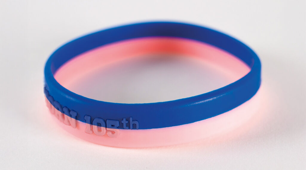 pulseira personalizada em relevo por moldagem