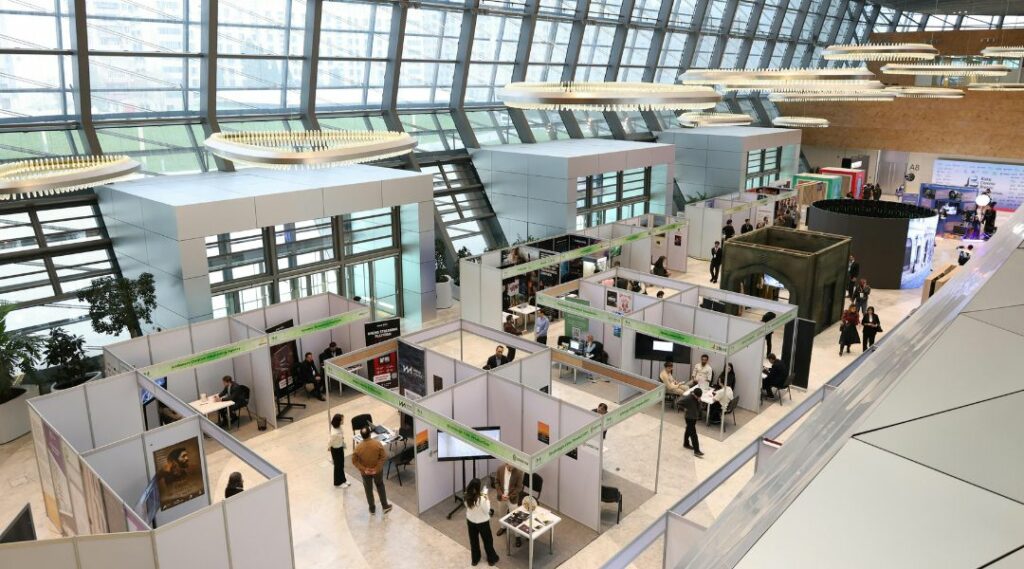 disposição de stand em feiras