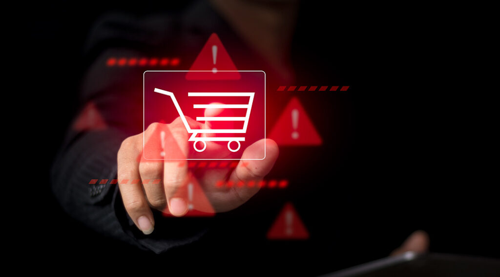 imagens de alerta/perigo no momento de compra online