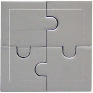 Posição de marcação puzzle front com tampografia