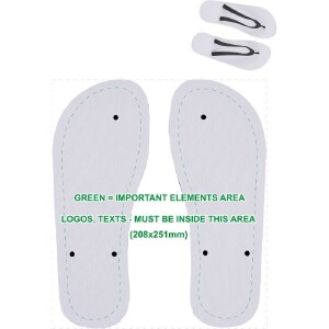 Posição de marcação slippers com sublimação