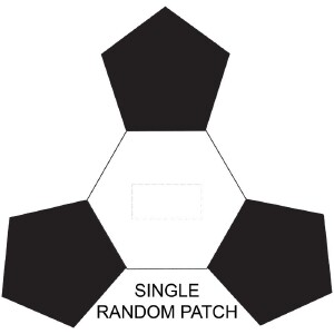Posição de marcação single random patch com transferência digital