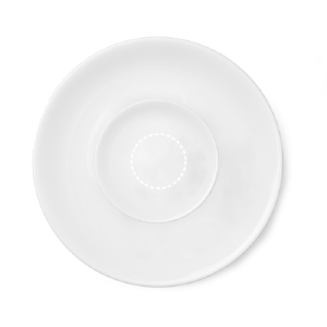 Posição de marcação prato topo com transferência para cerâmica (baixa temperatura)