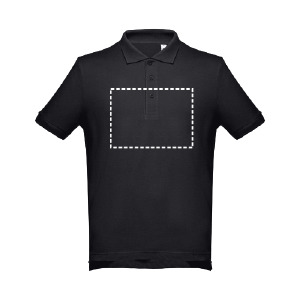 Polo de manga curta costas