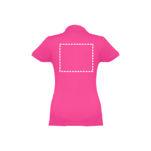 Polo de manga curta costas