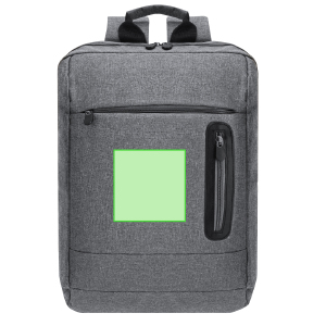 Abaixo da área de zíper