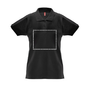 Polo de manga curta costas