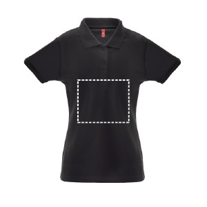 Polo de manga curta costas