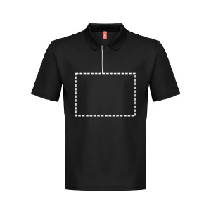 Polo de manga curta costas
