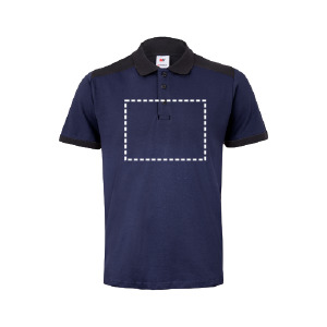 Polo de manga curta peito