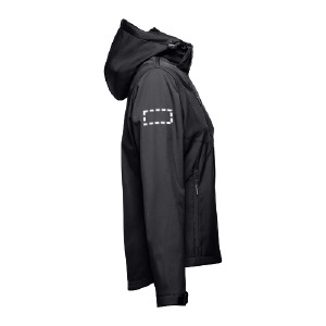 Posição de marcação casaco softshell manga
