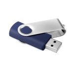 Pens USB personalizadas baratas de borracha com várias cores Techmate cor azul