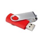 Pens USB personalizadas baratas de borracha com várias cores Techmate cor vermelho