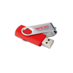 Pens USB personalizadas baratas de borracha com várias cores Techmate cor vermelho
