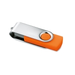 Pens USB personalizadas baratas de borracha com várias cores Techmate cor cor-de-laranja