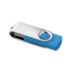 Pens USB personalizadas baratas de borracha com várias cores Techmate cor turquesa