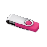 Pens USB personalizadas baratas de borracha com várias cores Techmate cor fúcsia