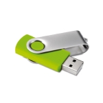 Pens USB personalizadas baratas de borracha com várias cores Techmate cor verde-lima