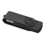 Pens USB publicitárias baratas, clipe cor, corpo de borracha Colorclip cor preto