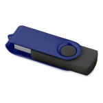 Pens USB publicitárias baratas, clipe cor, corpo de borracha Colorclip cor azul