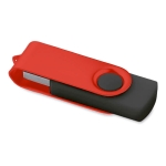 Pens USB publicitárias baratas, clipe cor, corpo de borracha Colorclip cor vermelho