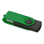 Pens USB publicitárias baratas, clipe cor, corpo de borracha Colorclip cor verde
