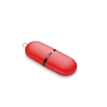 Pens USB promocionais económicas, forma de cápsula Infocap cor vermelho