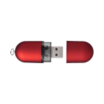 Pens USB promocionais económicas, forma de cápsula Infocap cor vermelho