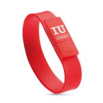 Pulseiras USB personalizadas para publicidade de silicone USB Clássica cor vermelho