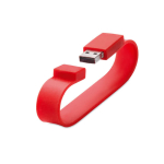 Pulseiras USB personalizadas para publicidade de silicone USB Clássica cor vermelho