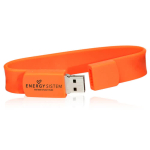 Pulseiras USB personalizadas para publicidade de silicone USB Clássica cor cor-de-laranja