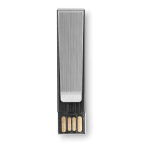 Pen USB personalizada plana com clipe de metal Metalclip cor preto