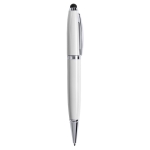 Canetas USB personalizadas elegantes com ponteira táctil USB cor branco