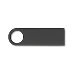 Elegantes pens USB personalizadas com pega redonda Compacto Round cor preto