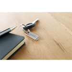 Elegantes pens USB personalizadas com pega redonda Compacto Round cor prateado