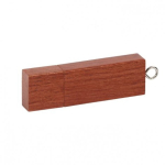Clássica pen USB com estrutura de madeira com logótipo USB Ecológica cor mogno