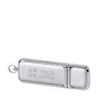 Elegante pen USB corporativa de pele e metal ligação 3.0 Classic 3.0 cor branco