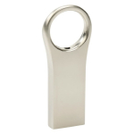 Pen USB de metal design inovador para porta-chaves Compacto Round XL cor prateado