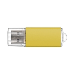 Pen USB personalizada barata com tampa transparente USB Metalcolor cor amarelo
