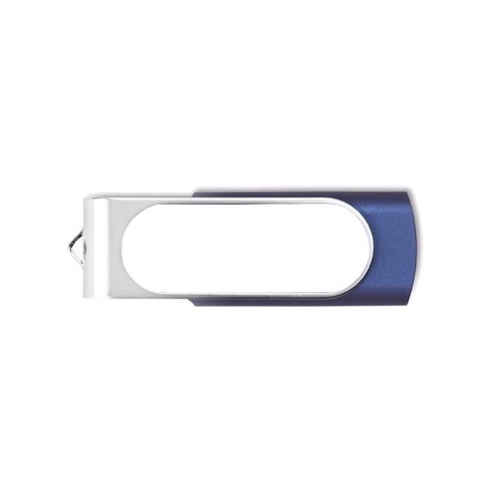 Pen personalizada com gota de resina e clipe giratório Techmate Relief cor azul