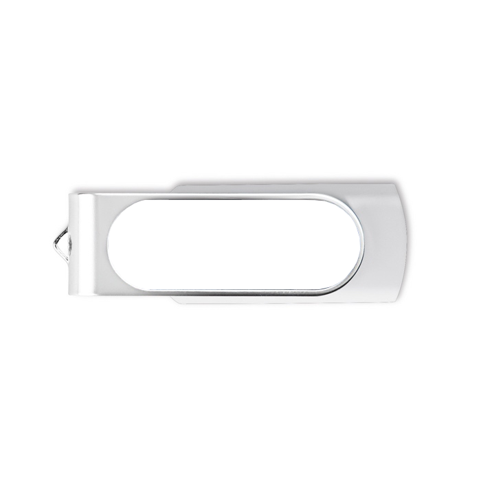 Pen personalizada com gota de resina e clipe giratório Techmate Relief cor branco